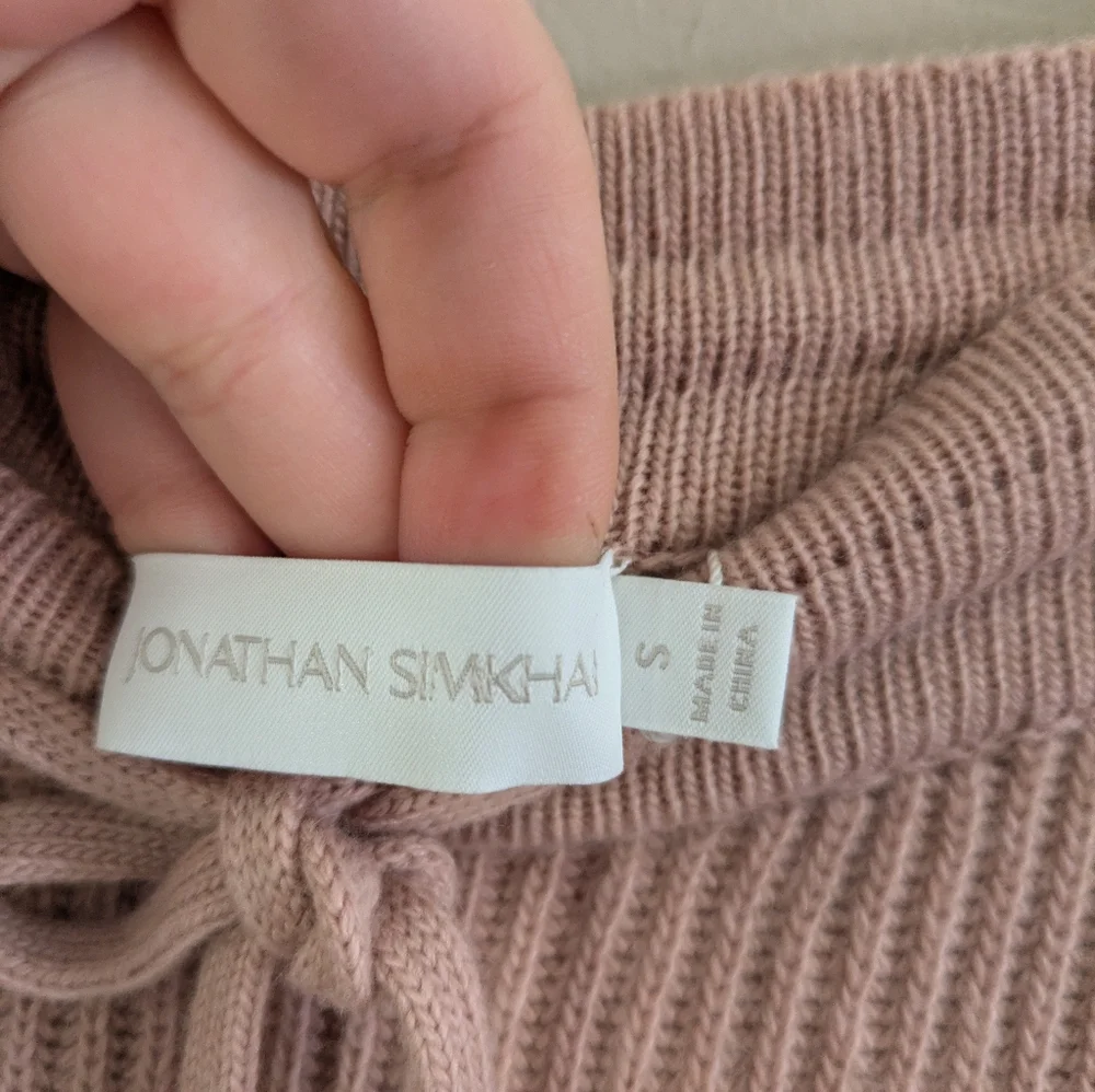 Jonathan Simkhai Nina Cashmere Wool Jogger Pants Size S Dusk Pink - Picture 4 of 7